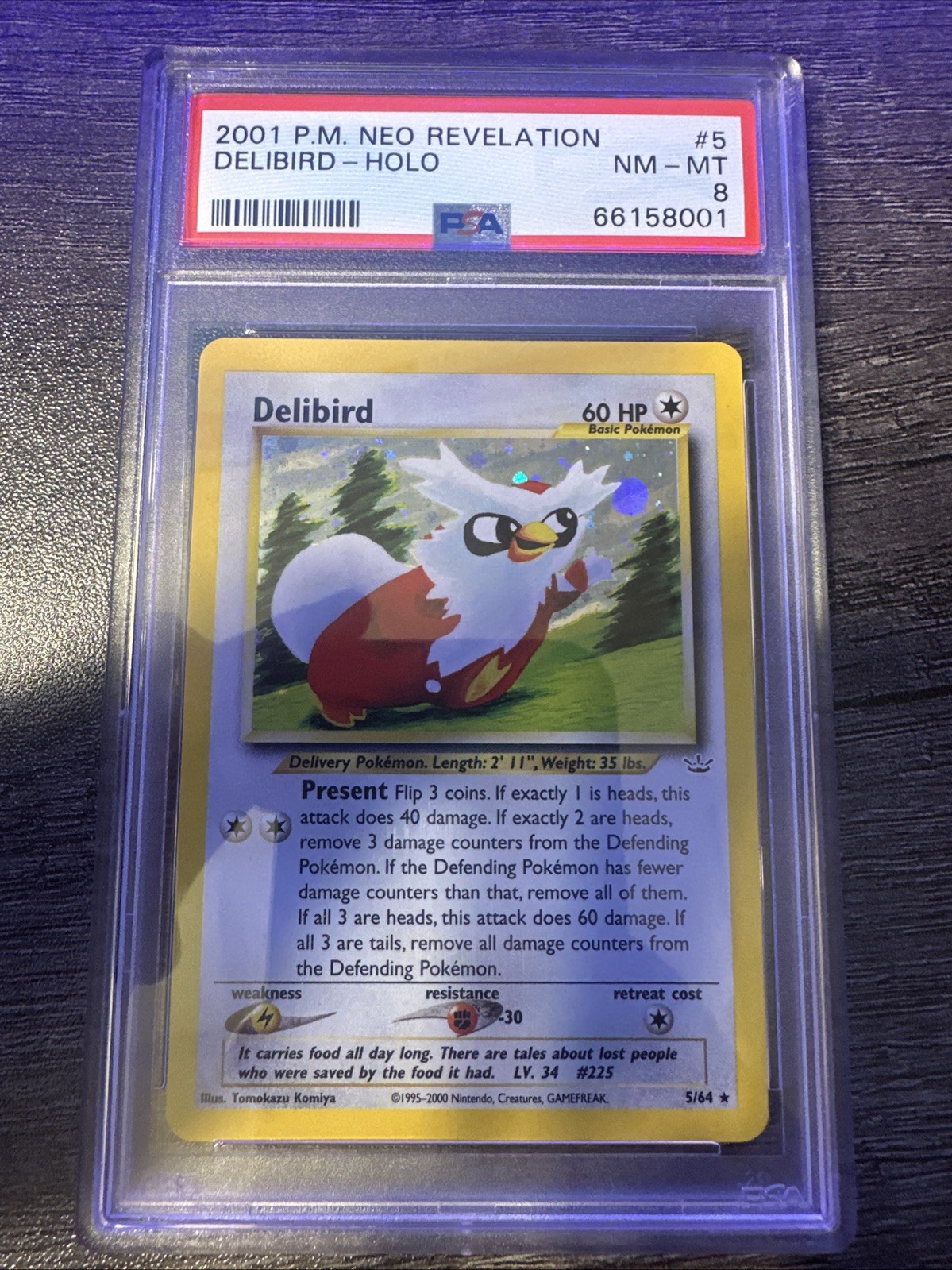 2001 P.M. Neo Revelation PSA 8 Delibird 2001 P.M. Neo Revelation PSA 8 Delibird