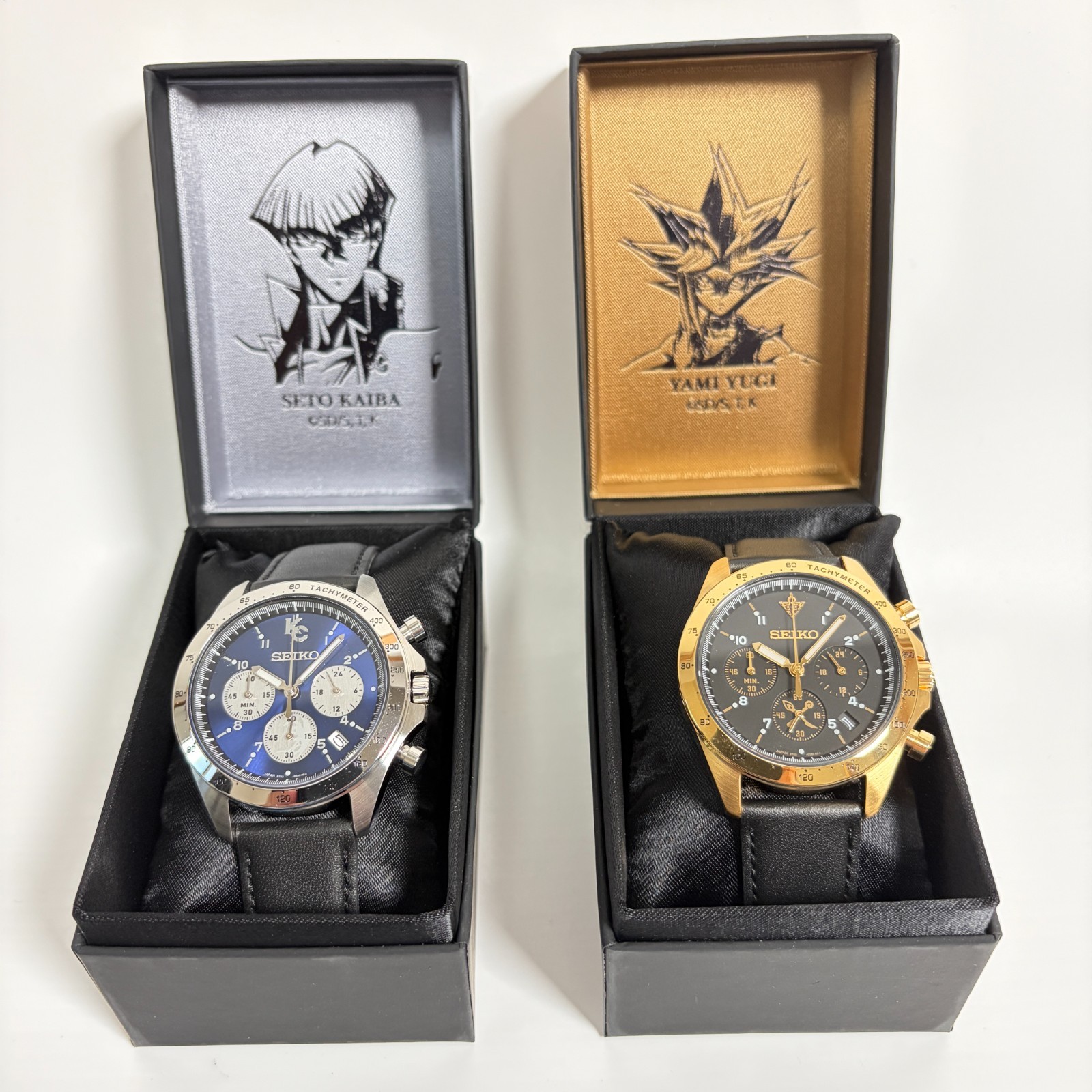 Seiko Yu-Gi-Oh Kaiba Seto Yami Yugi Collaboration Watch Limited Set of 2 #W-55