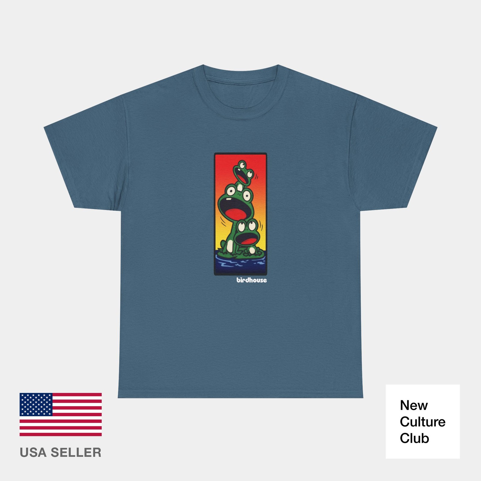 Frogs 1996 Birdhouse Willy Pro Santos Classic Skateboards T-Shirt Print