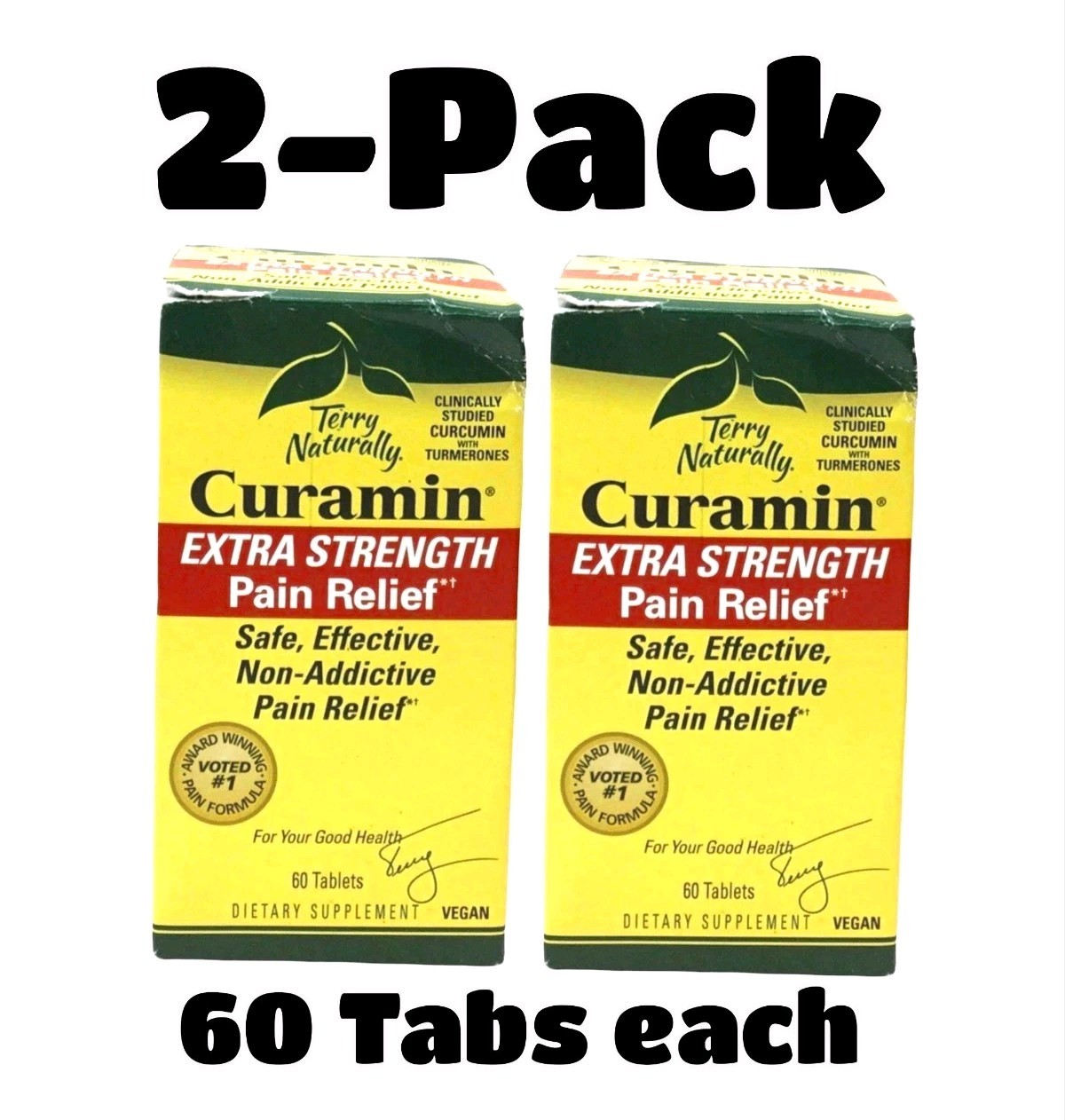 2- Terry Naturally Curamin Extra Strength Tablets 2 Pack - 60 Count 2- Terry Naturally Curamin Extra Strength Tablets 2 Pack - 60 Count