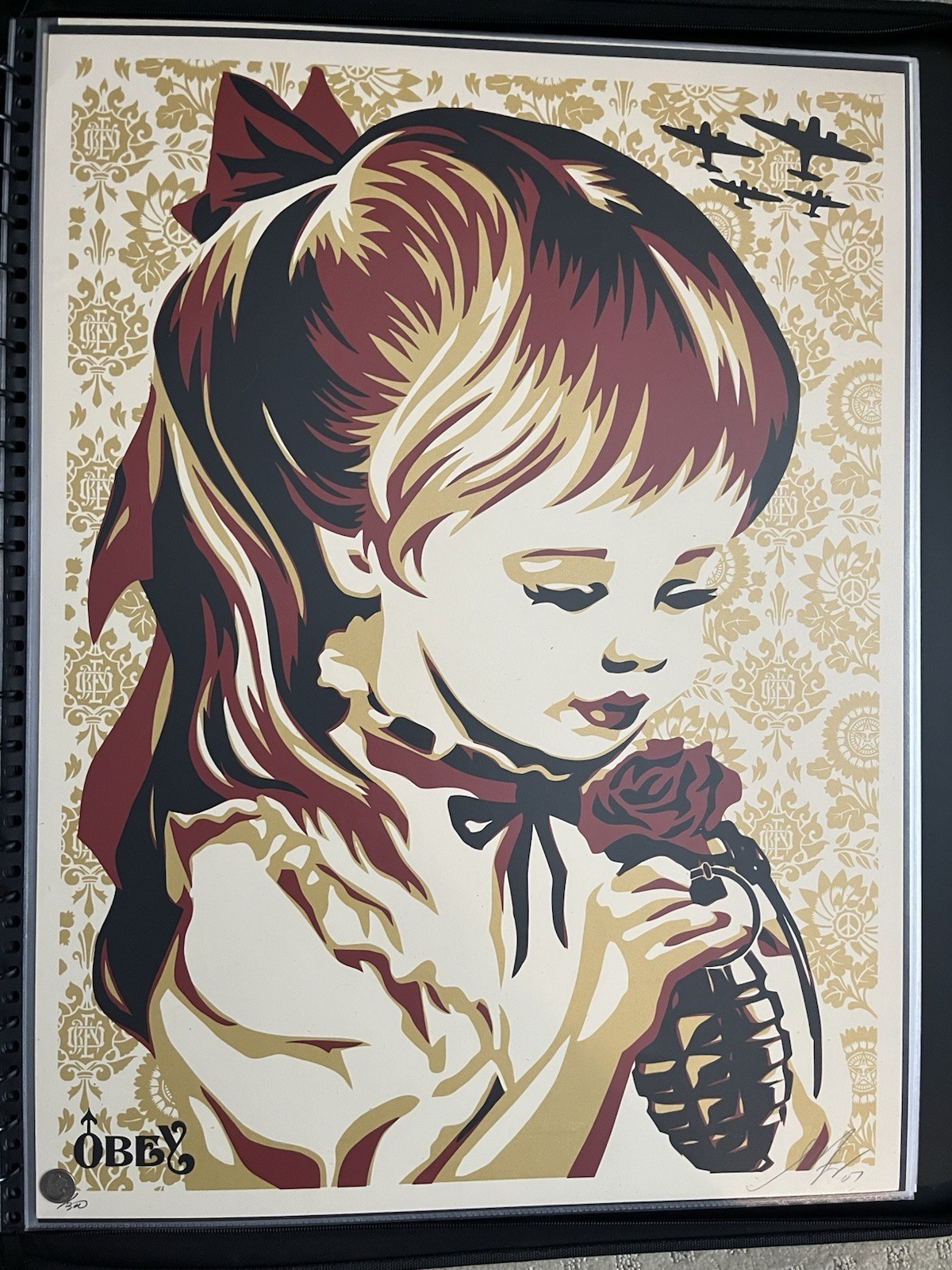Shepard Fairey Obey - War By Numbers - 1st Edition Gold - S/N Shepard Fairey Obey - War By Numbers - 1st Edition Gold - S/N