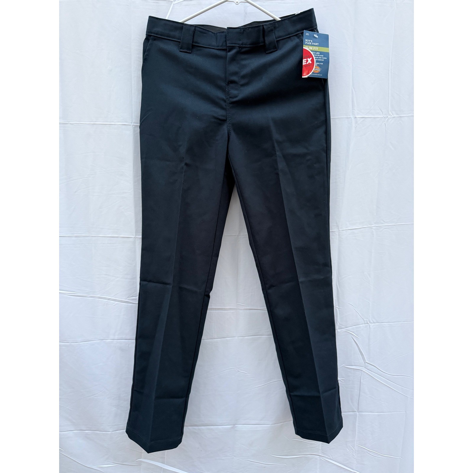 Dickies Boys Flex Slim Fit Tapered Leg Pants Dark Navy Size 16 NWT DQP1500DN