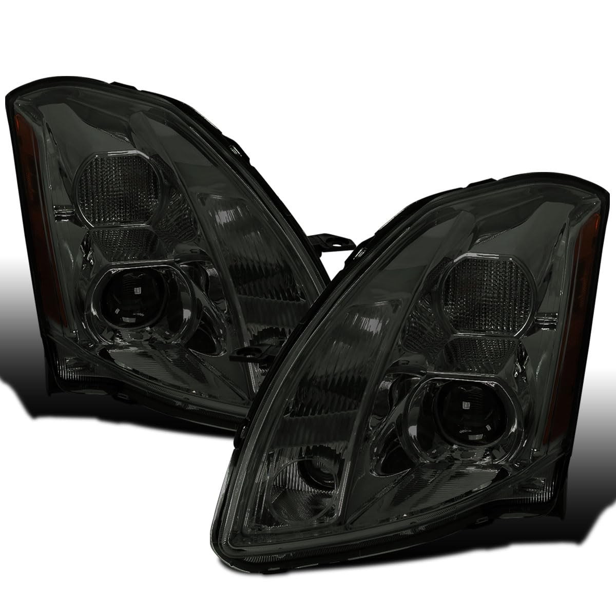 for 2004-2006 Nissan Maxima Halogen Projector Headlights Pair Smoke