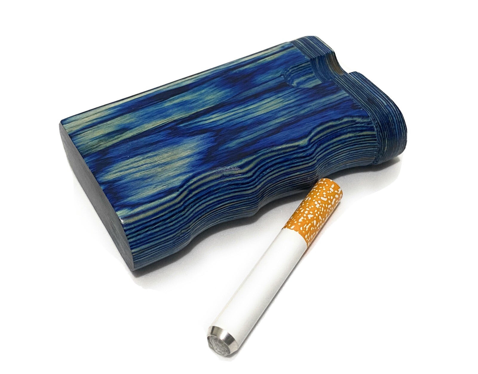 Wooden Dug Out Box 3”x 2” Inch.  With One Hit , Blue Wooden Box .