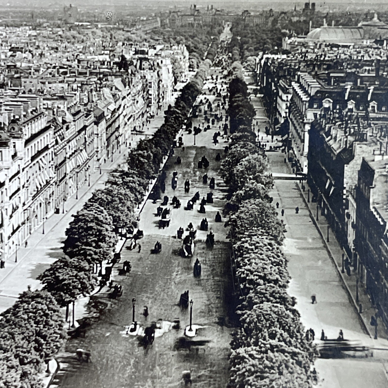 Avenue Des Champs Elysees Paris Stereoview Keystone View Co 1909 France