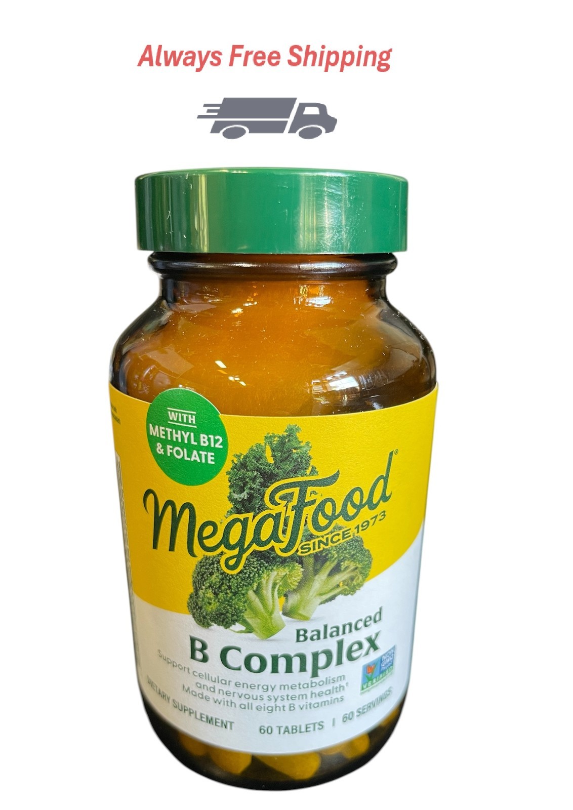 Sealed - MegaFood Balanced B Complex Vegan, Gluten Free - 60 Tabs