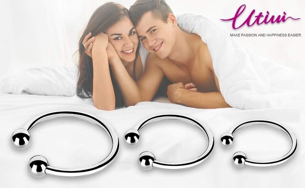 3/6PCS Stainless-Steel-Glans-Stretcher-Ring-Penis Enhancer Delay Ejaculation Set