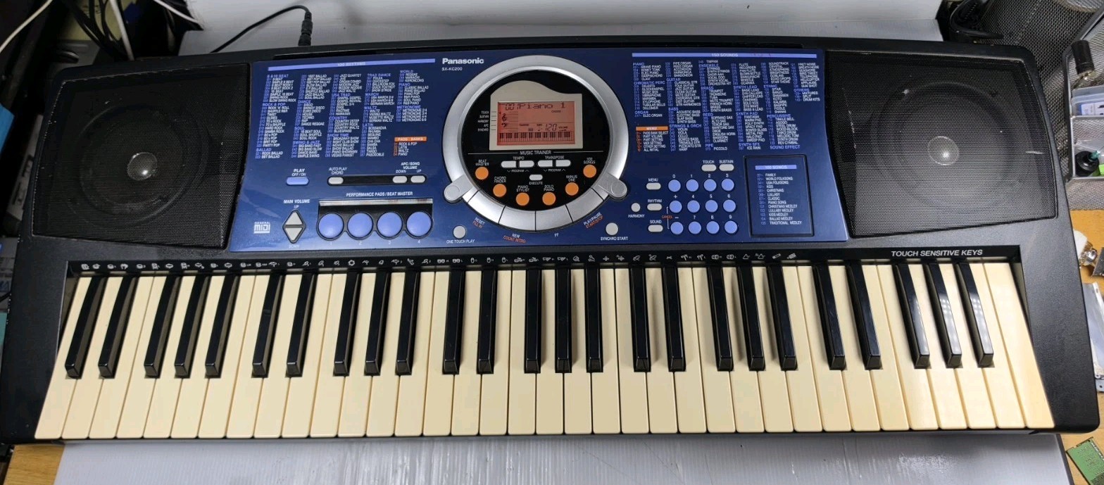 Panasonic SX-KC200 Vintage Electronic Keyboard 61 Key Tested Working Panasonic SX-KC200 Vintage Electronic Keyboard 61 Key Tested Working