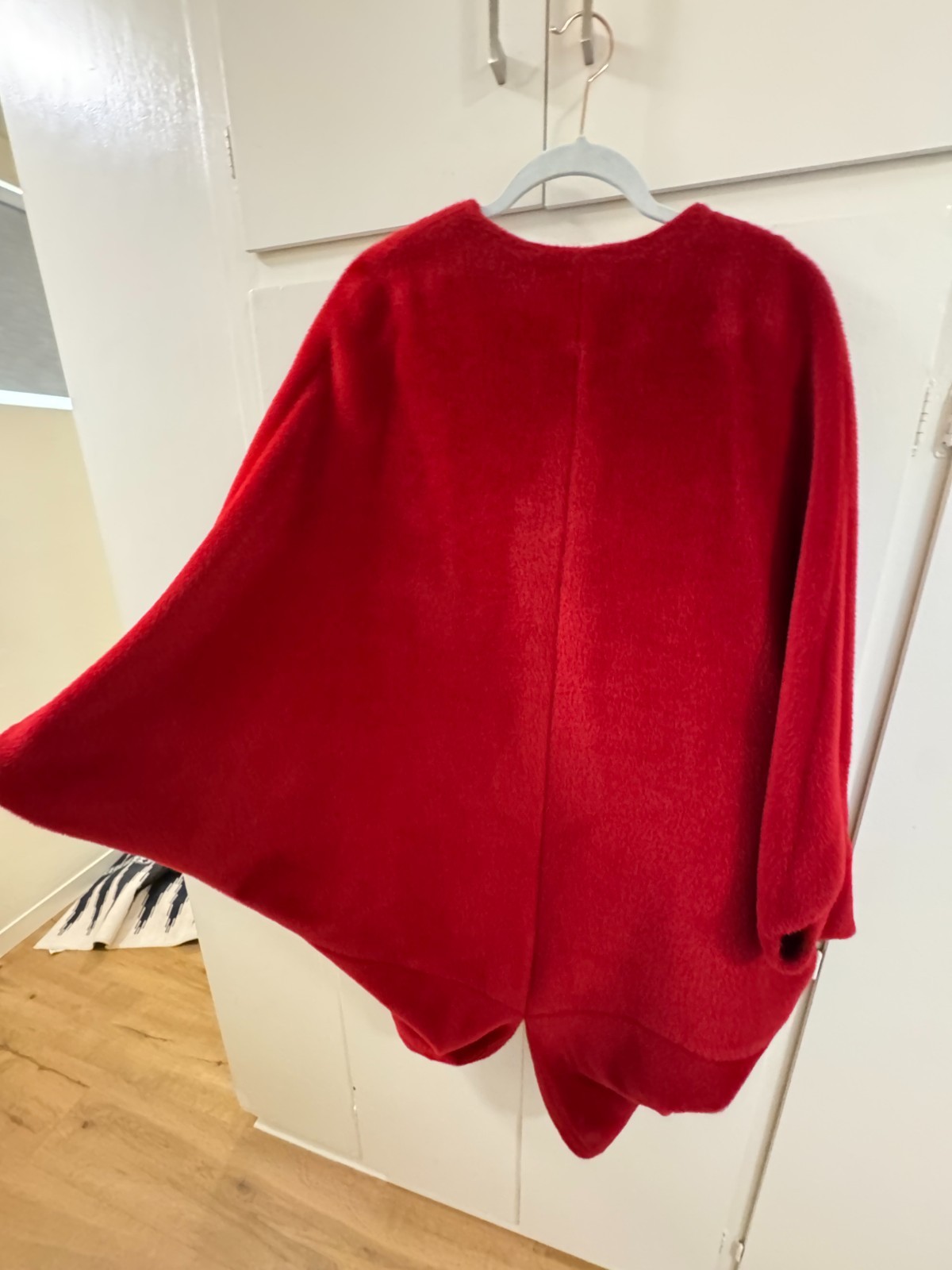 Zero + Maria Cornejo Red Suri Alpaca & Wool Cape Coat – Made in New York