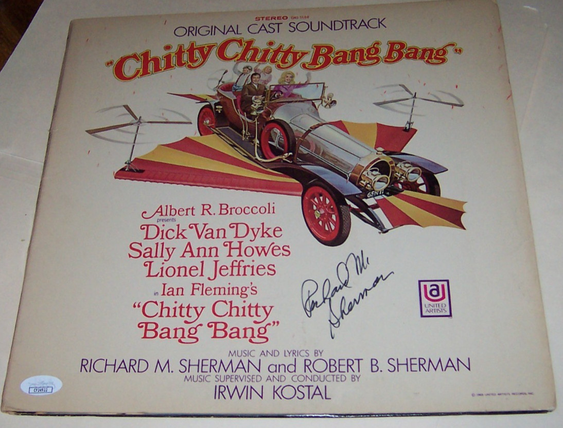 JSA COA RICHARD SHERMAN signed  AUTOGRAPHED CHITTY CHITTY BANG BANG  RECORD