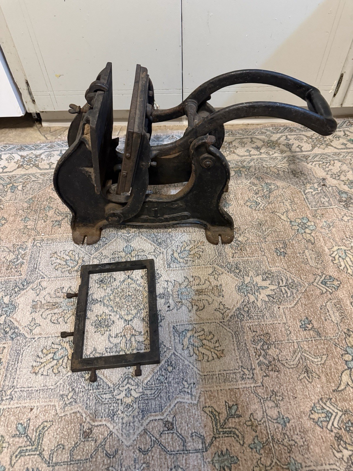 Antique Rare D.W. Daughaday Model 1 Improved Cast Iron Tabletop Letterpress