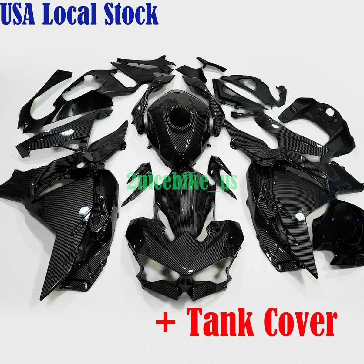 Injection For Kawasaki Ninja 500 ABS 2024-2026 Carbon Fiber Fairing Kit Black