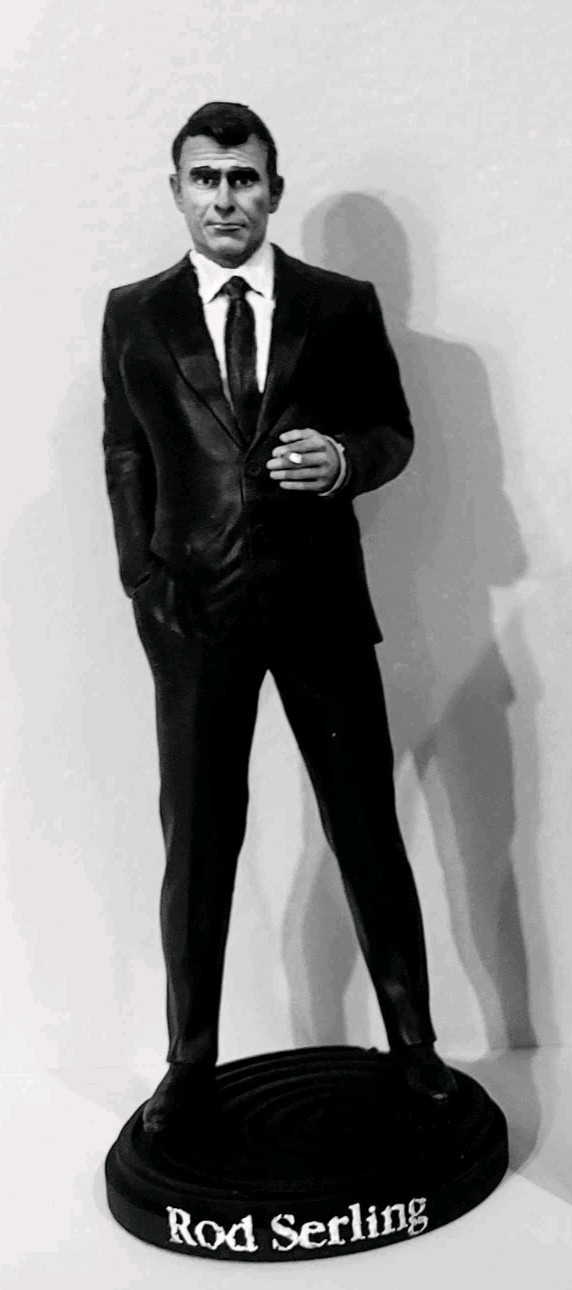 CUSTOM RESIN HAND PAINTED ROD SERLING TWILIGHT ZONE CUSTOM FIGURE CUSTOM RESIN HAND PAINTED ROD SERLING TWILIGHT ZONE CUSTOM FIGURE
