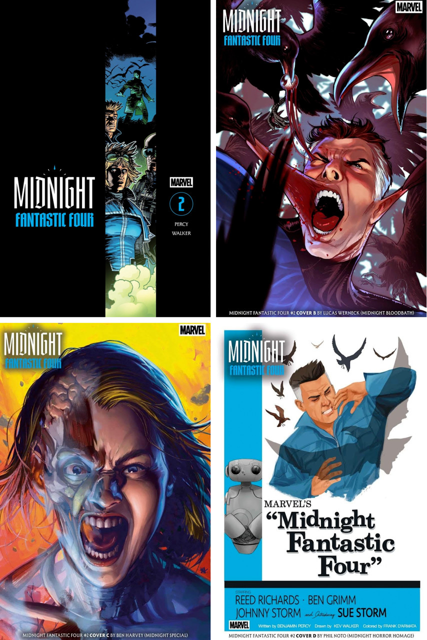 Marvel Midnight Fantastic Four #2 COVER A-D 4 Book Set Presale 11/18