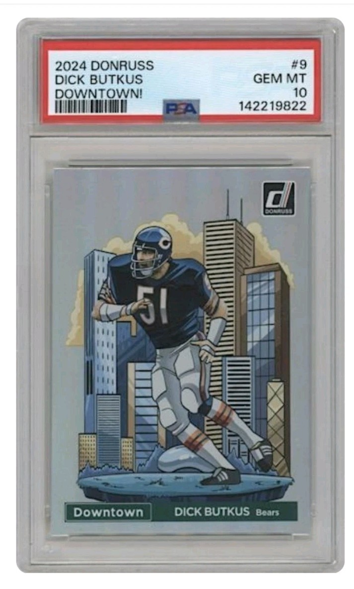 2024 PANINI DONRUSS DOWNTOWN #9 DICK BUTKUS PSA 10 RARE LOW POPULATION MINT 