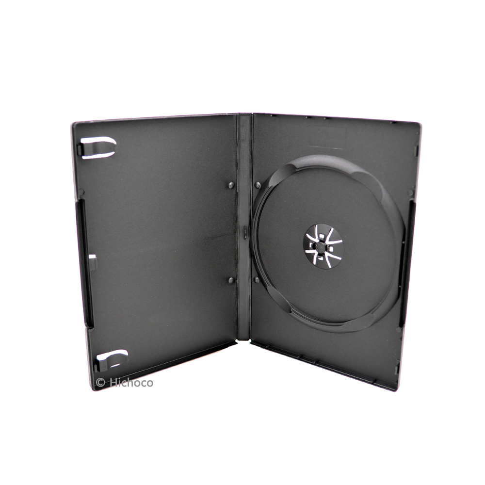100 Standard 14mm Single CD DVD Black Movie Case Box