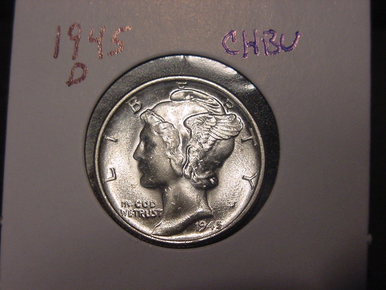 1945-D MERCURY DIME CHOICE BU NICE WHITE COLOR LUSTER POPULAR DATE SHIPS FREE 1945-D MERCURY DIME CHOICE BU NICE WHITE COLOR LUSTER POPULAR DATE SHIPS FREE