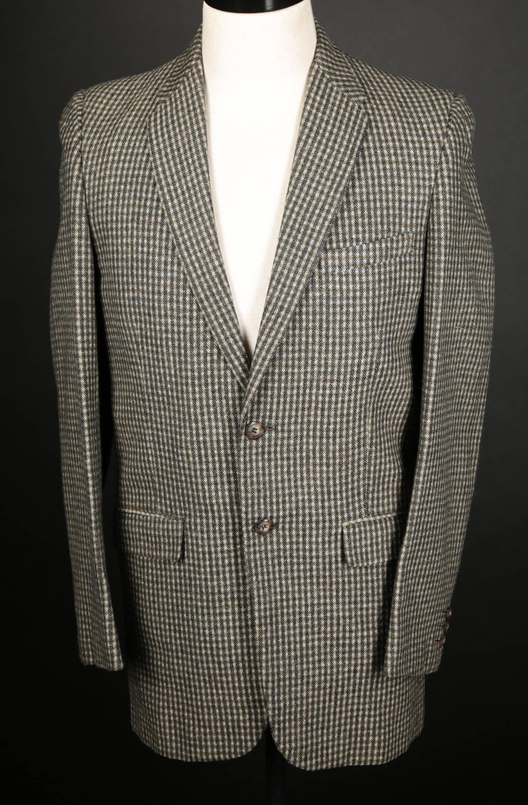 Vintage 1960s Men\'s Tweed Guncheck Sport Coat