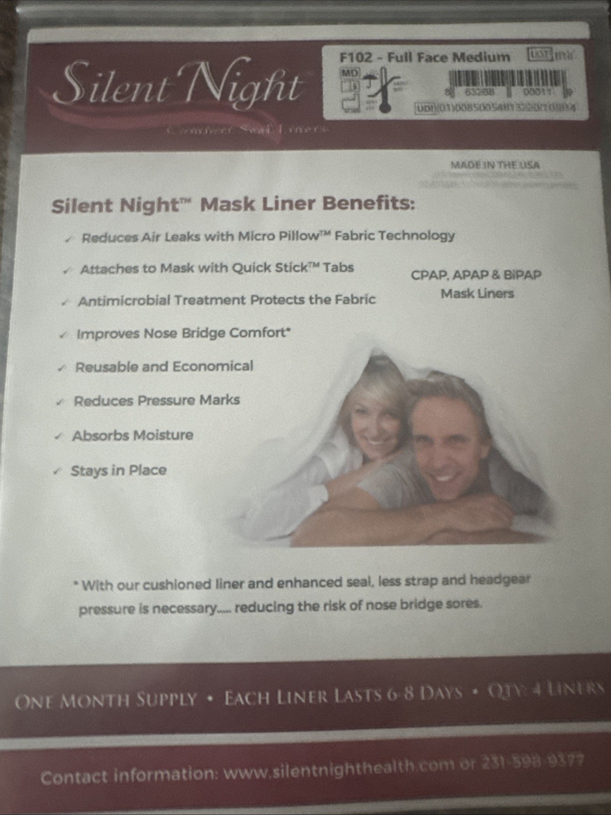 Silent Night Comfort Seal For C-Pap, APAP, BiPAP Mask, Size M