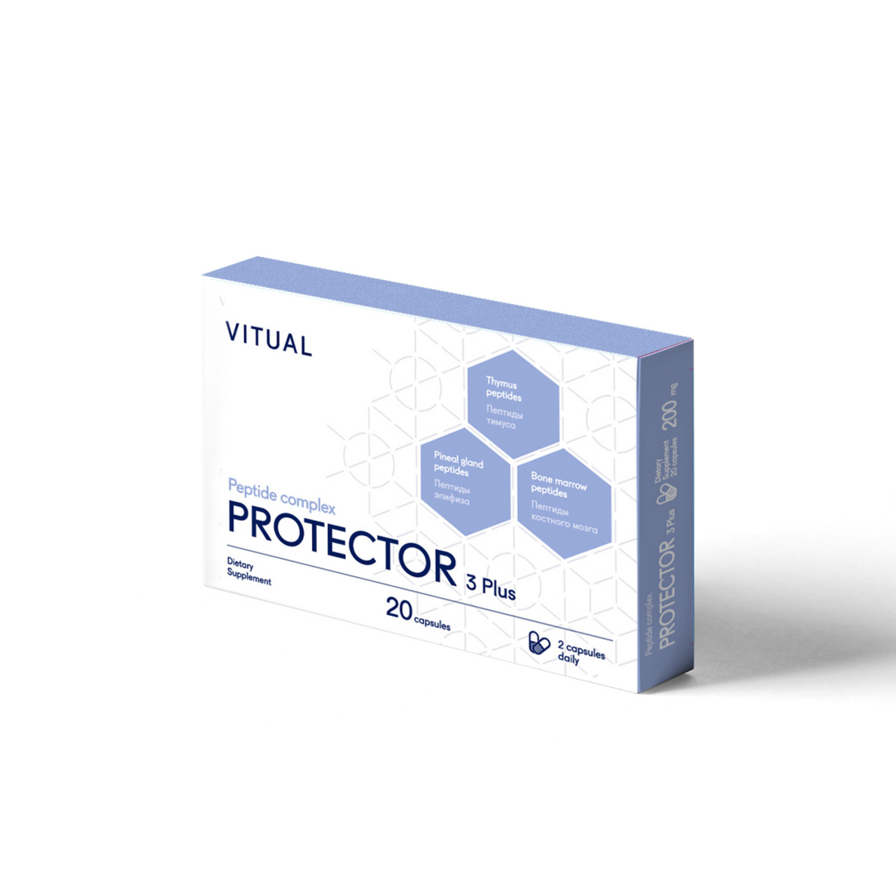 PROTECTOR 3 Plus Peptide Complex include A8 Endoluten A6 Vladonix A20 Bonomarlot