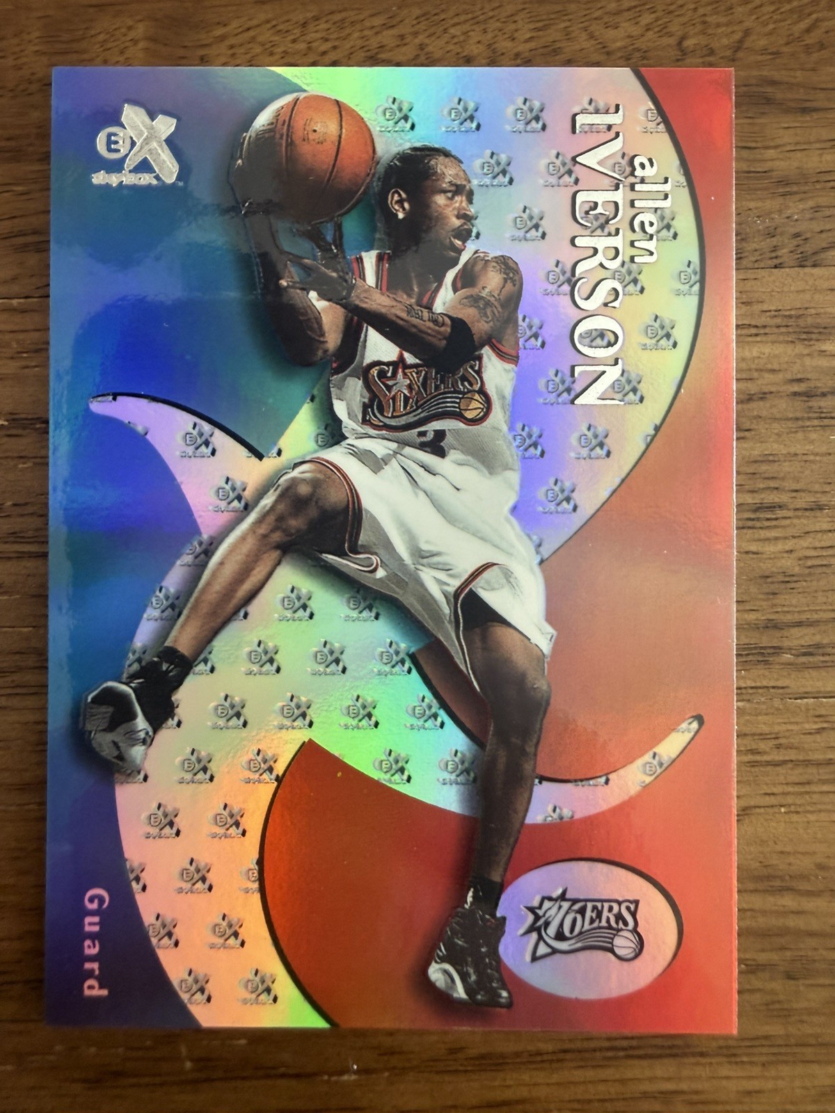 ALLEN IVERSON 1999-00 SKYBOX EX E-X 45 PHILADELPHIA SIXERS 76ERS HOF ALLEN IVERSON 1999-00 SKYBOX EX E-X 45 PHILADELPHIA SIXERS 76ERS HOF
