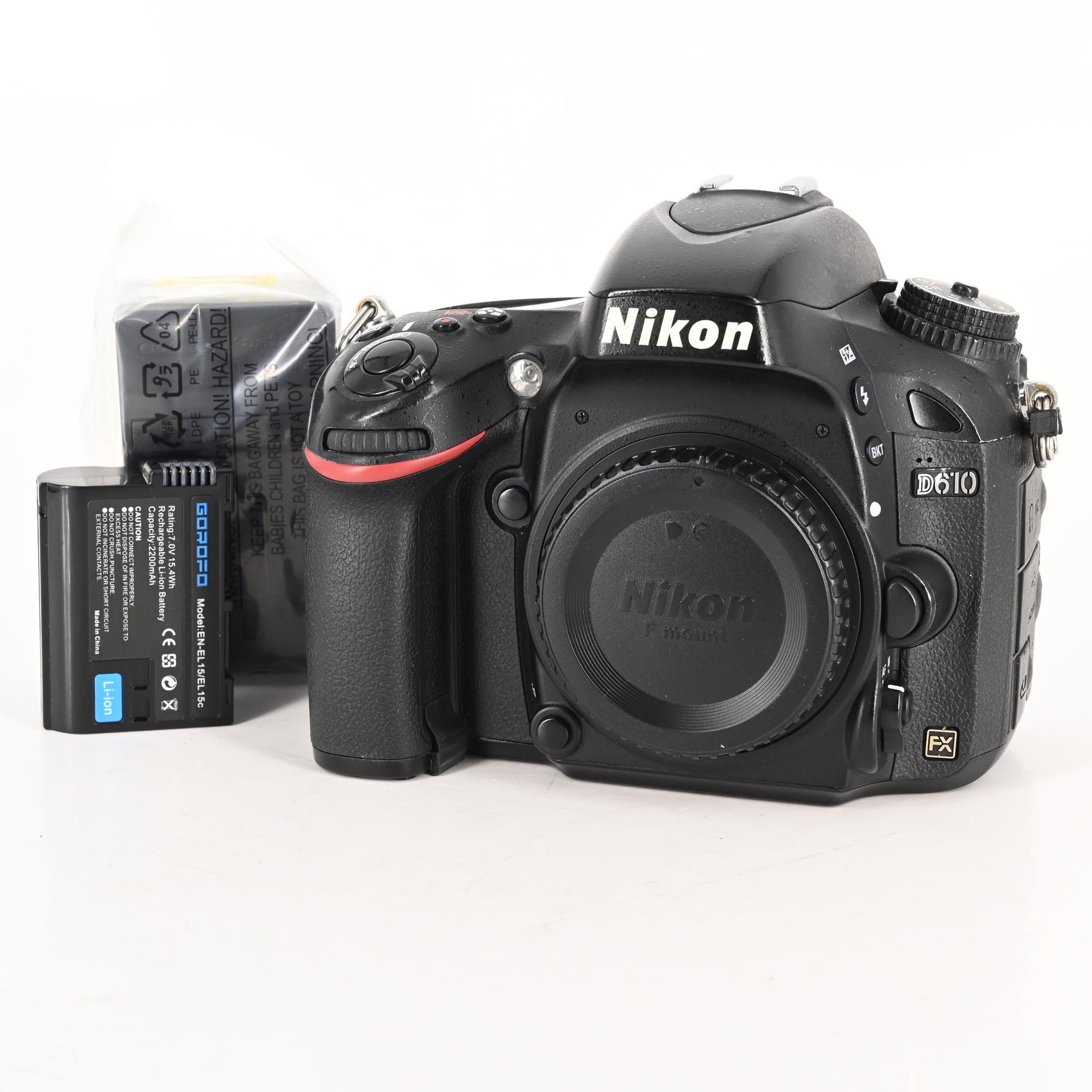 Nikon D610 24.3MP Digital SLR Camera Body FX Format w/Battery & Charger #Q