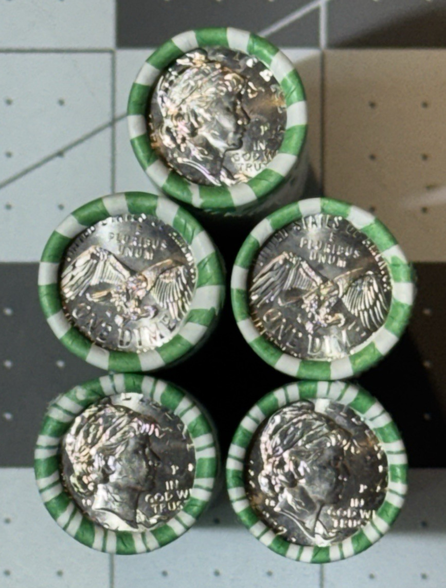 2026 P Emerging Liberty Dime Five (5) Rolls of 50 Coins Uncirculated OBW 2026 P Emerging Liberty Dime Five (5) Rolls of 50 Coins Uncirculated OBW