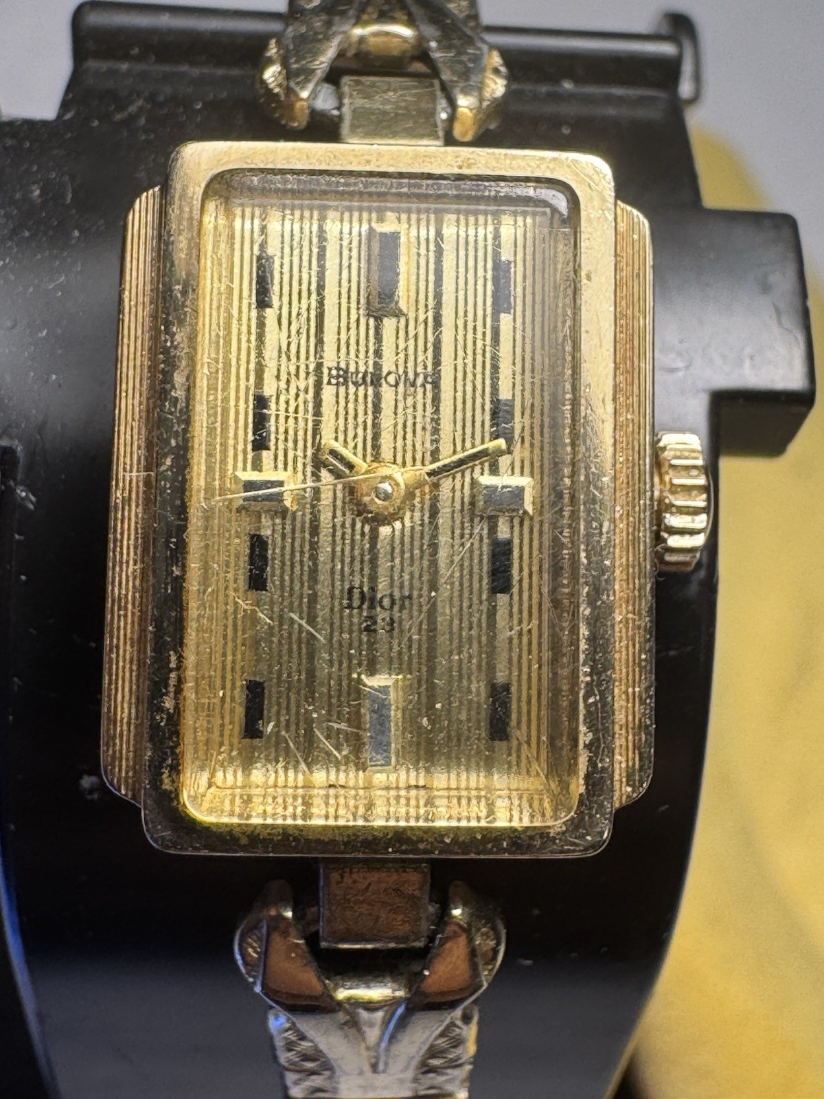 RARE VINTAGE Bulova Christian Dior Ladies Watch Mid-70s 10kt RGP