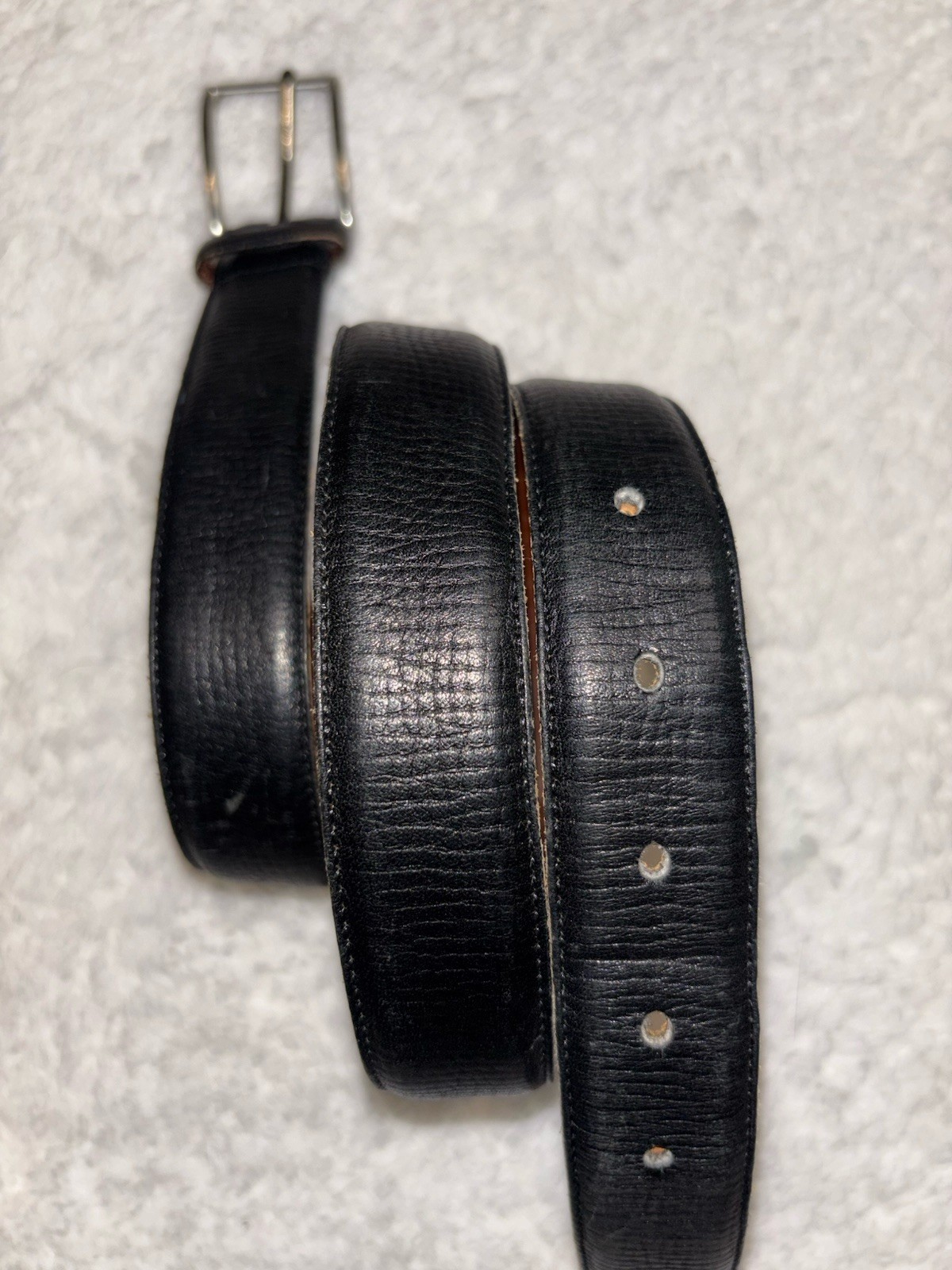 VTG Coach Men’s Black Pebbled Glove Leather Adjustable Belt Sz Med 33 VTG Coach Men’s Black Pebbled Glove Leather Adjustable Belt Sz Med 33