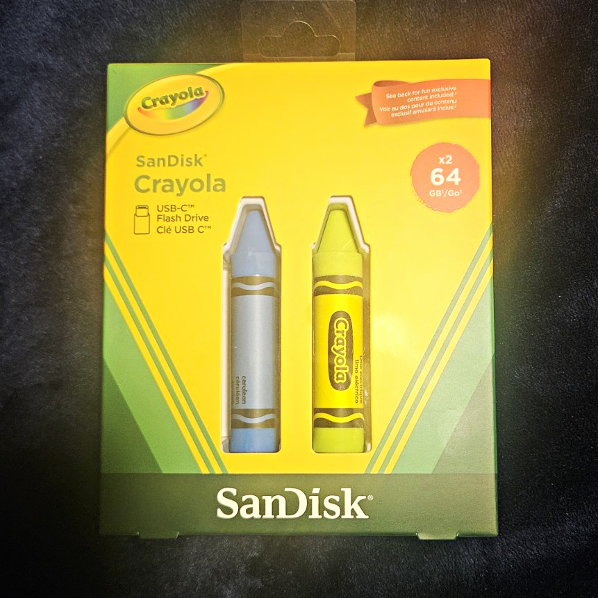 SanDisk Crayola Dual-Drive USB-C Flash Drive 64GB Blue/Green SanDisk Crayola Dual-Drive USB-C Flash Drive 64GB Blue/Green