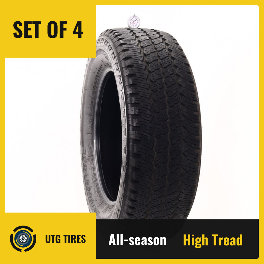 Set of (4) Used LT 275/65R20 Bridgestone Dueler A/T RH-S 126/123R - 8.5-9/32