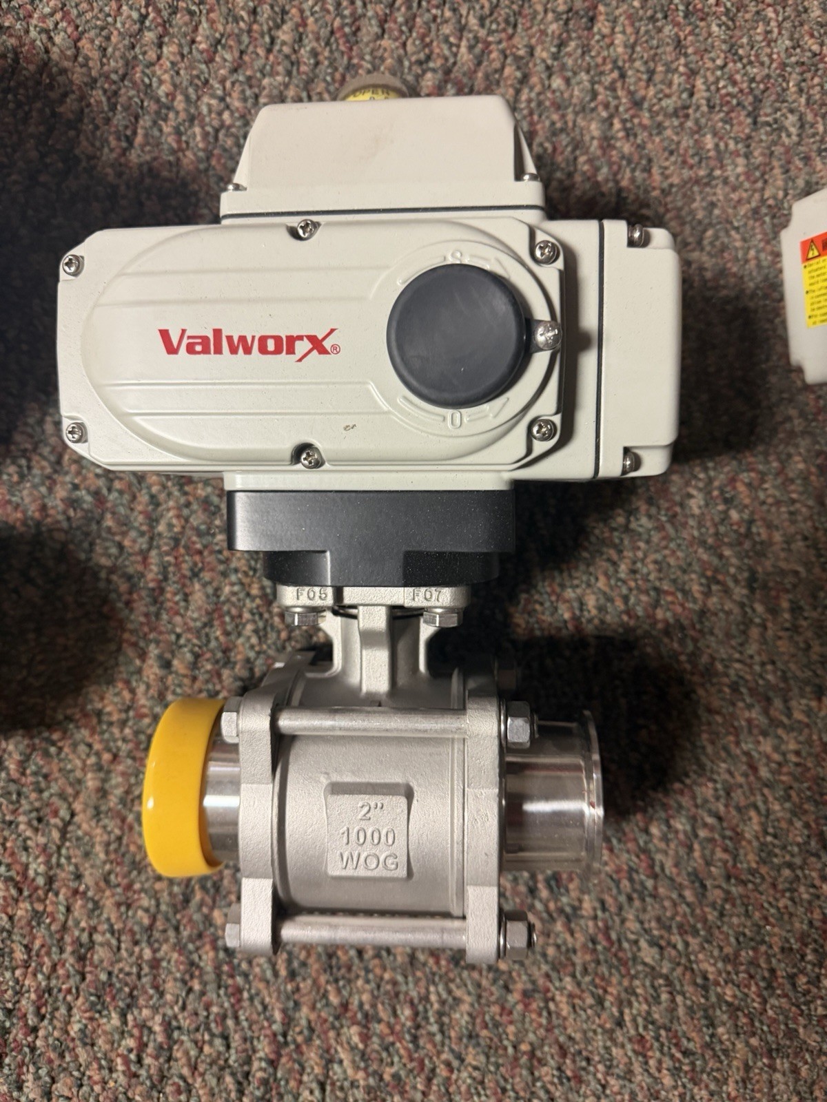 Valworx 561862A Electric Actuator 110VAC 100Nm 885 in-lb 2” Sanitary Valworx 561862A Electric Actuator 110VAC 100Nm 885 in-lb 2” Sanitary