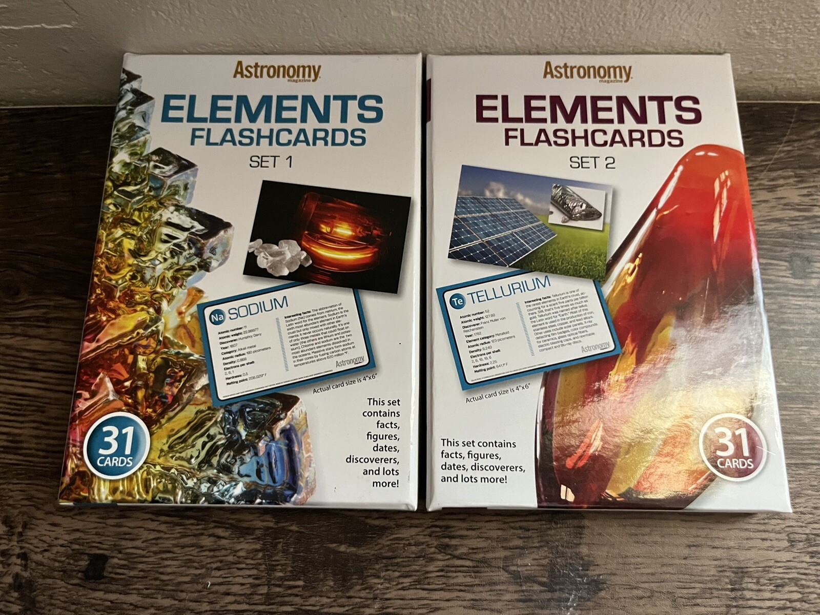 Two Astronomy Elements Cards Sets