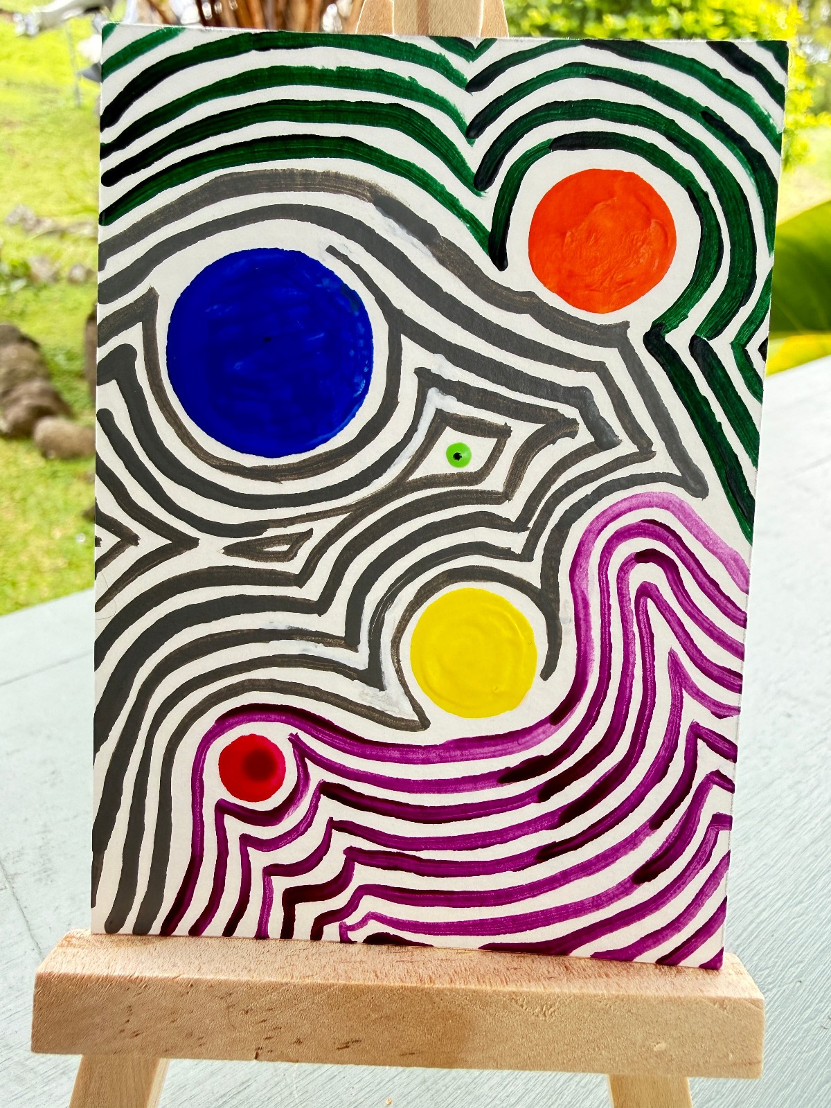 ACEO/ATC Original Acrylic Abstract Mini Painting \