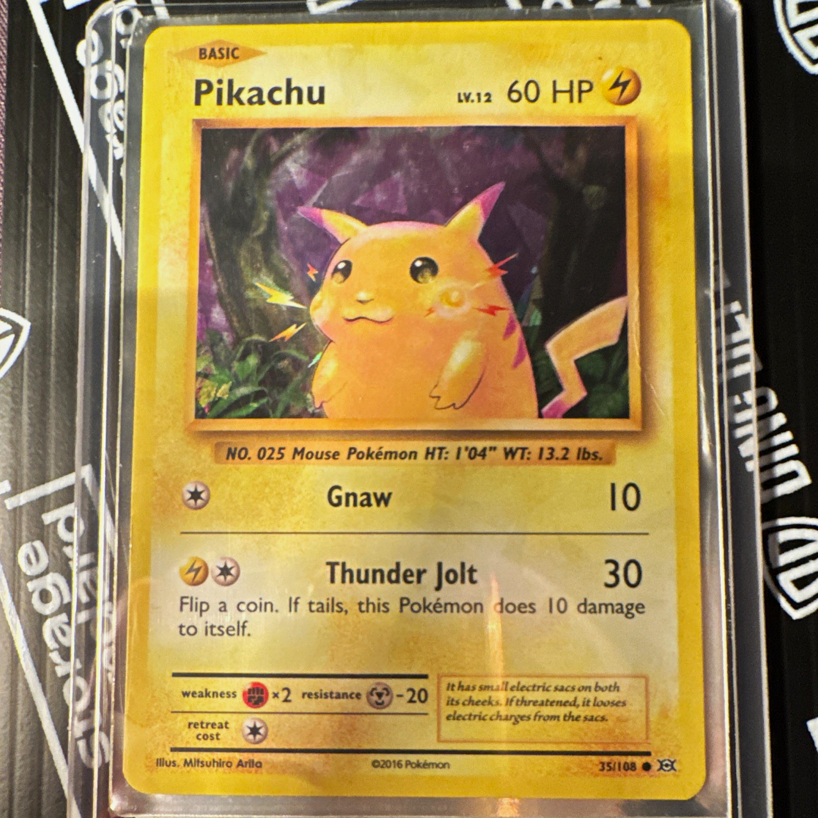 Pokemon TCG Pikachu 035/108 Deck Exclusives Cracked Ice Holo Basic 60 HP Pokemon TCG Pikachu 035/108 Deck Exclusives Cracked Ice Holo Basic 60 HP