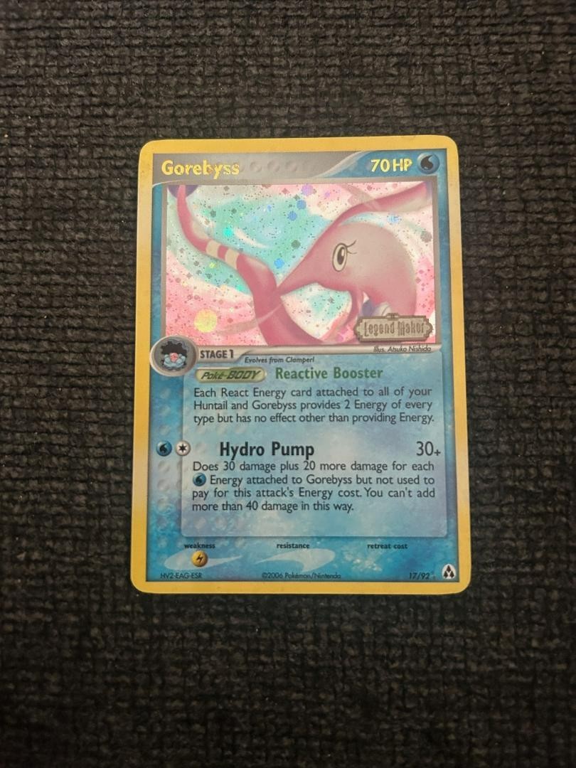 Gorebyss 17/92 Legend Maker Stamped Reverse Holo Stamped Pokemon Card 2005