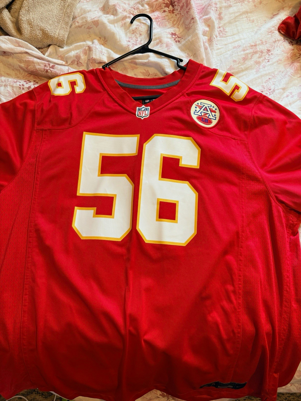 Kansas City Chiefs George Karlaftis #56 NFL Football Jersey Red White Yellow Kansas City Chiefs George Karlaftis #56 NFL Football Jersey Red White Yellow