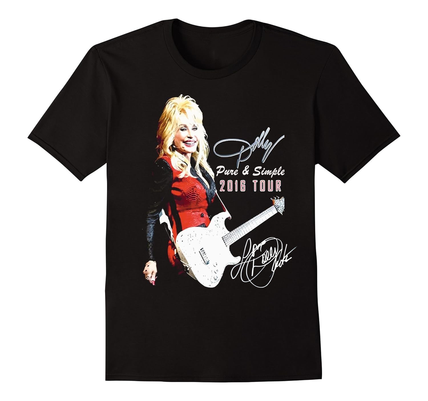 Vtg Dolly Parton 2016 Music Tour Cotton Black Full Size Men Women Shirt CC309