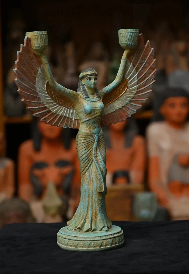 Rare Winged Isis Statue Ancient Egyptian Antiquities Goddess Of Love Egyptian BC
