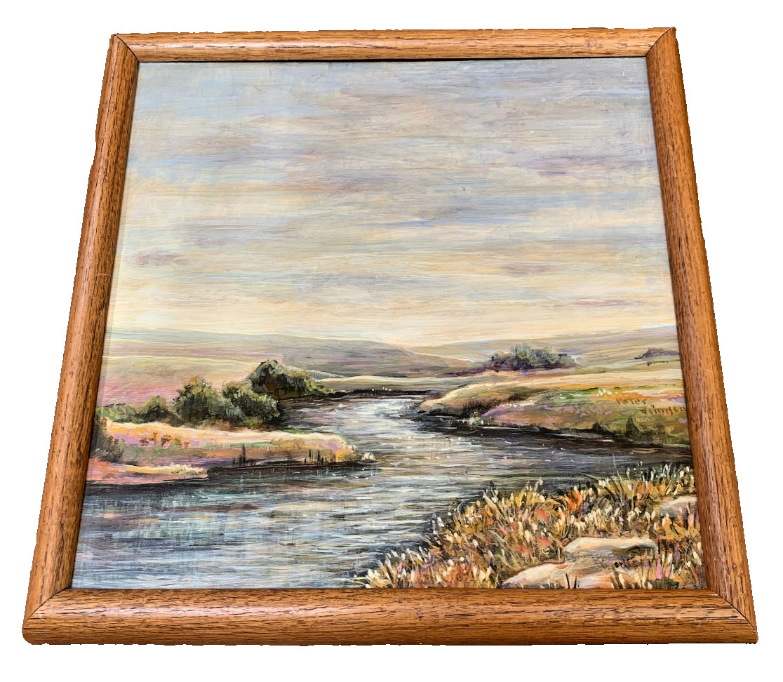 Listed Kansas Artist Peter Johnson Original Painting Title 