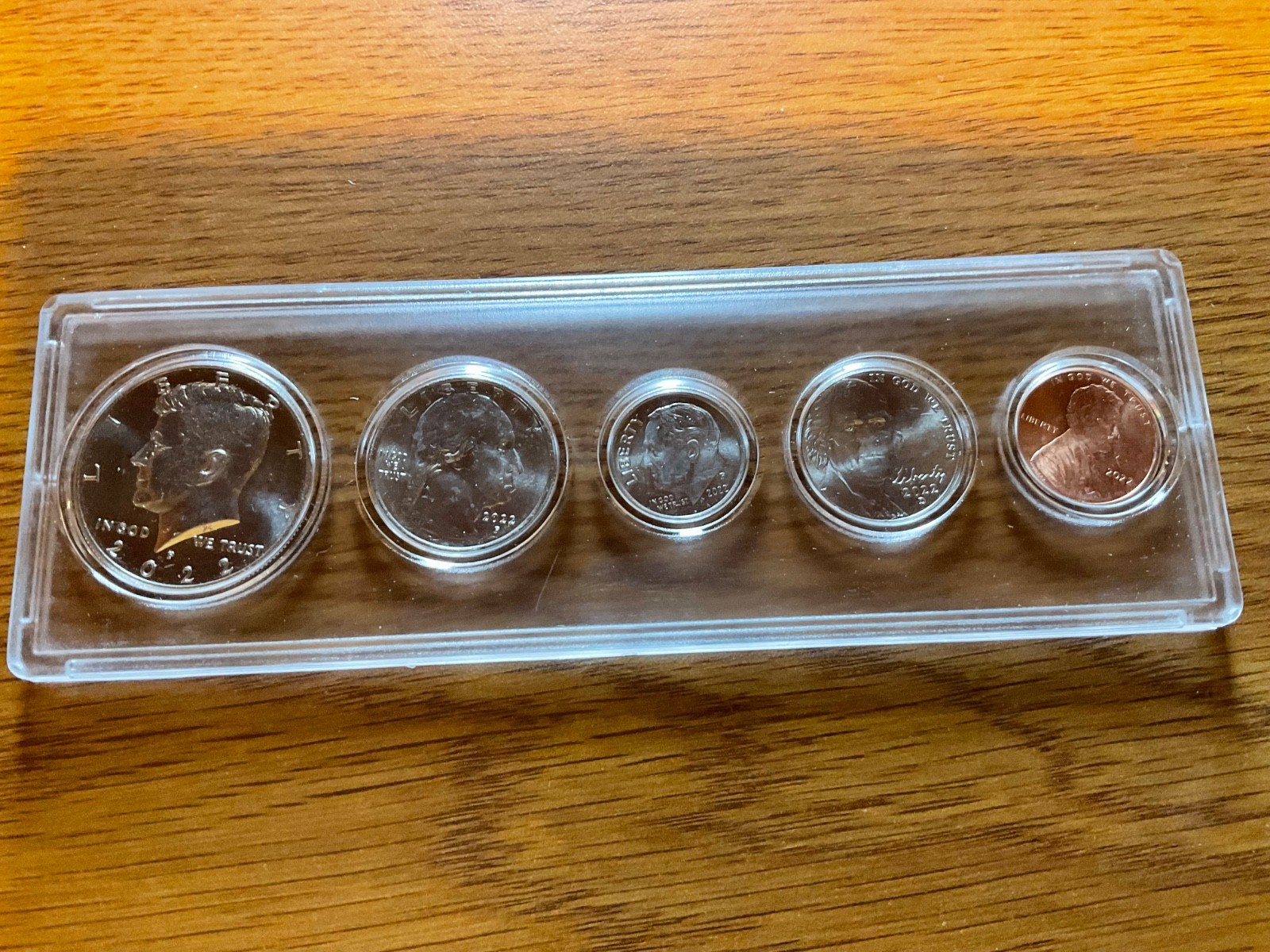 2022  Mint Set, Birth Set in New Holder; 5 BU/MS Coins; Half Dollar - Cent