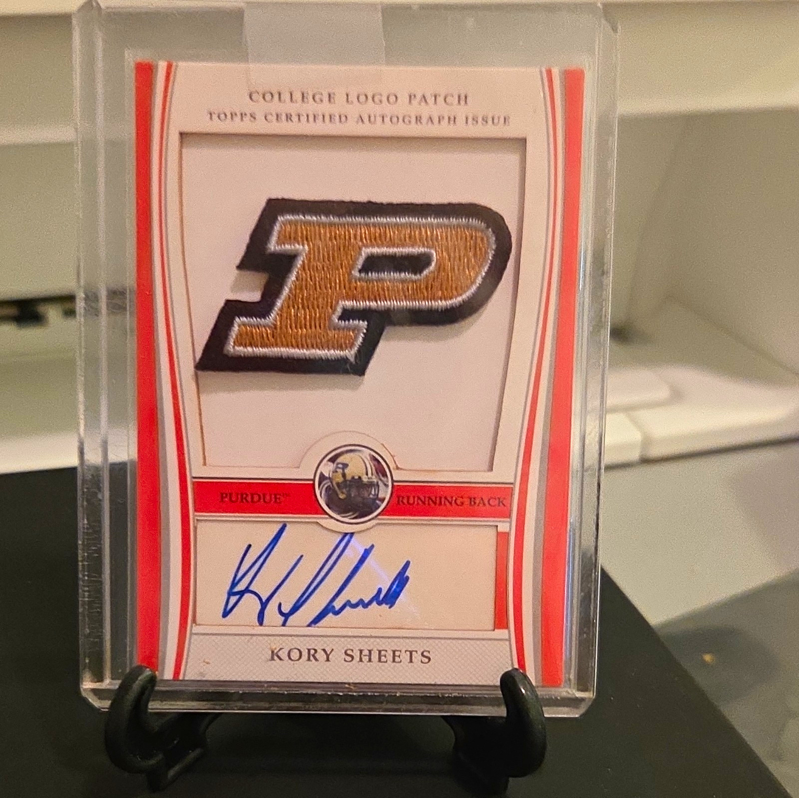 Topps 2009 Bowman Draft Picks Kory Sheets College Logo Patch Auto RC ALP-KS
