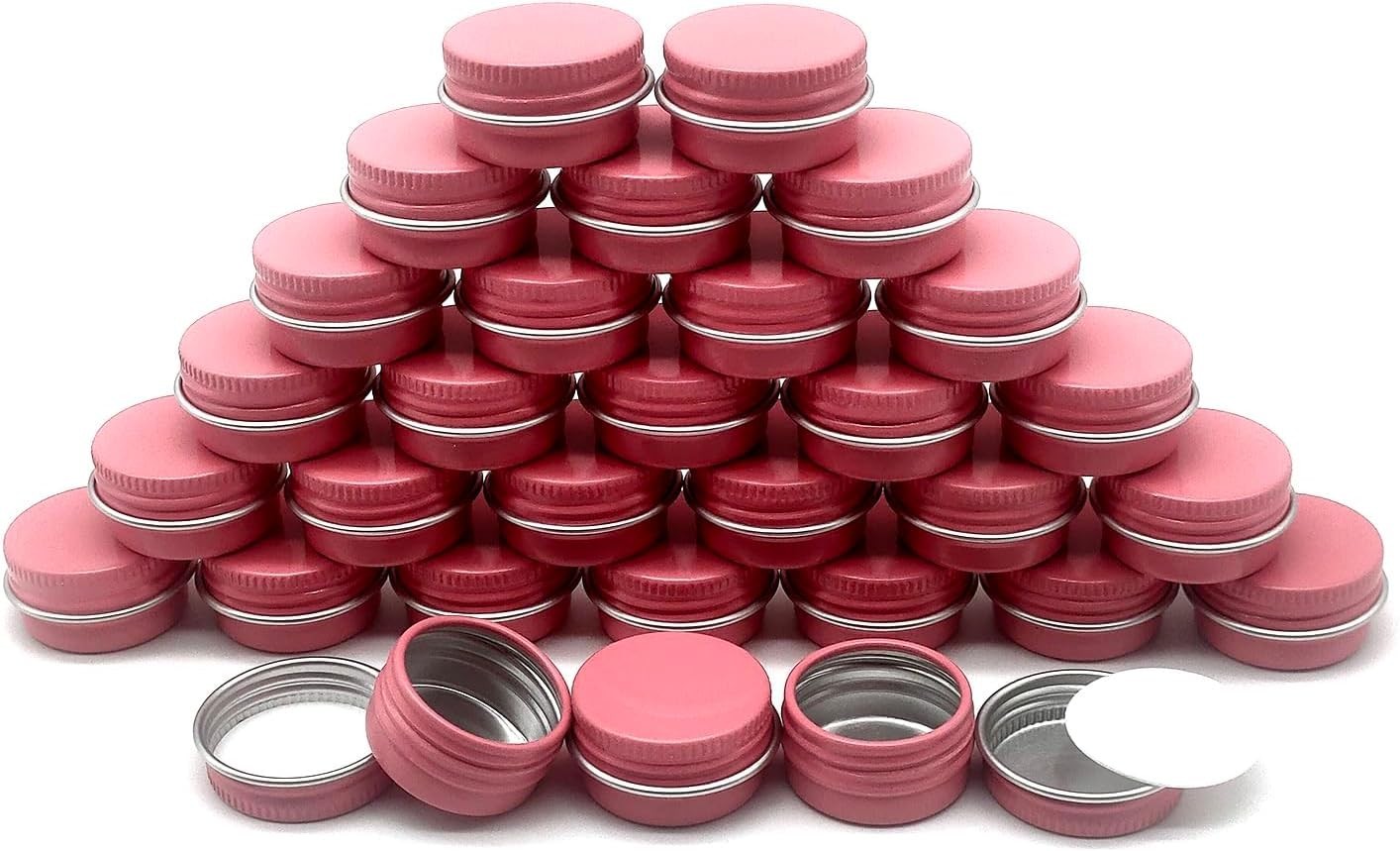 30 Pack 5ml Round Lip Balm Tin Cans, 5g Aluminum Makeup Sample Containers 30 Pack 5ml Round Lip Balm Tin Cans, 5g Aluminum Makeup Sample Containers