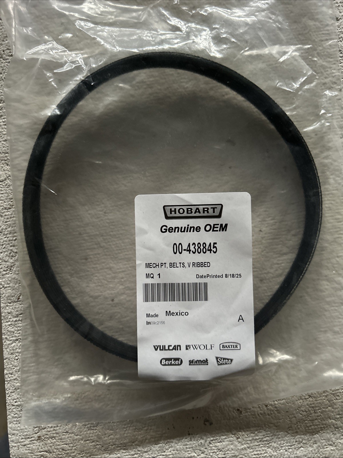 Hobart Belt, Poly-V 00-438845 - Genuine OEM Replacement Part