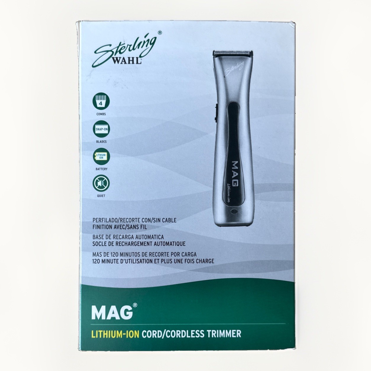 Wahl Sterling Classic Stainless Lithium-Ion Cord / Cordless Mag Trimmer #120331