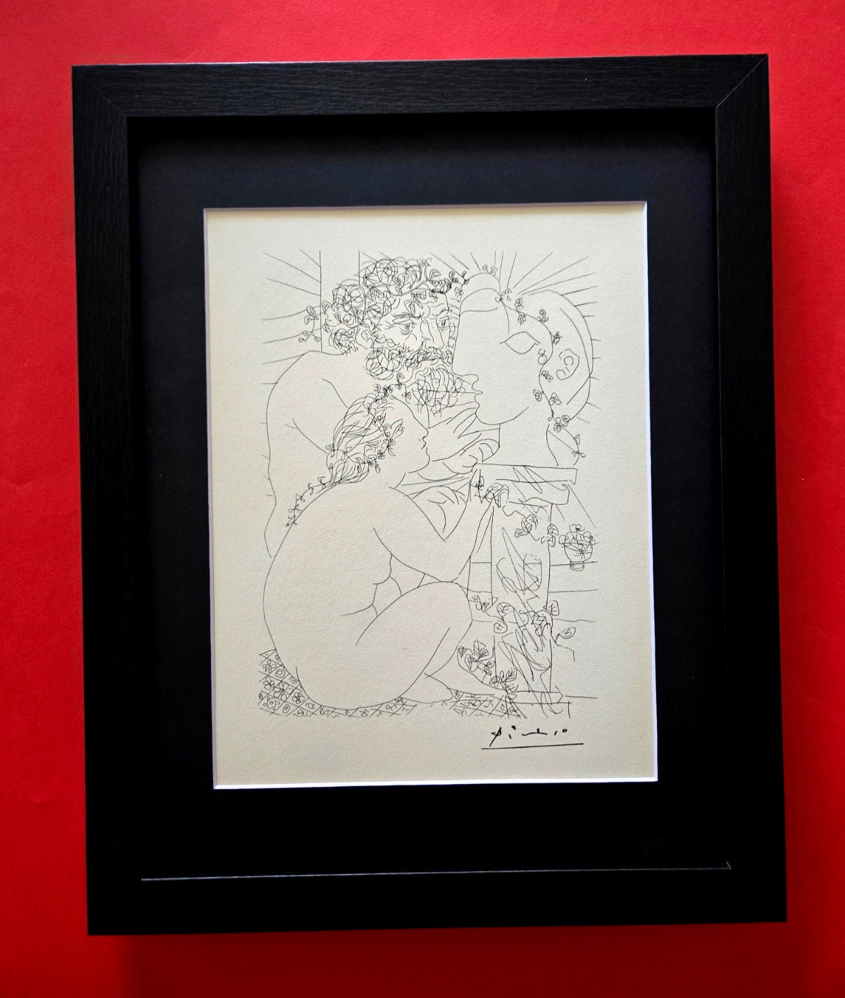 Pablo Picasso Vollard Suite 1956 Signed Vintage Print Framed Art 