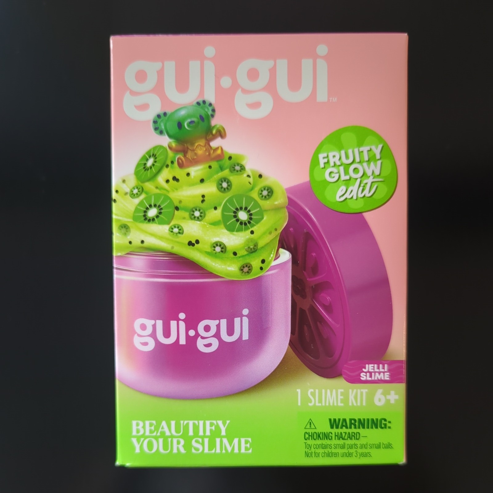 Gui-Gui Fruity Glow Edit- Jelli Slime - Beautify Your Slime Kit-  Stay Kiwi- New