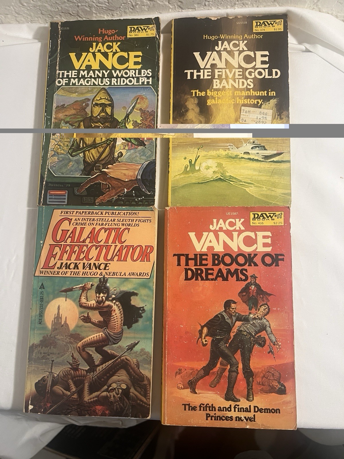 Jack Vance 4 Book Lot Vintage Sci-Fi DAW Ace 1st Print Book of Dreams Vance