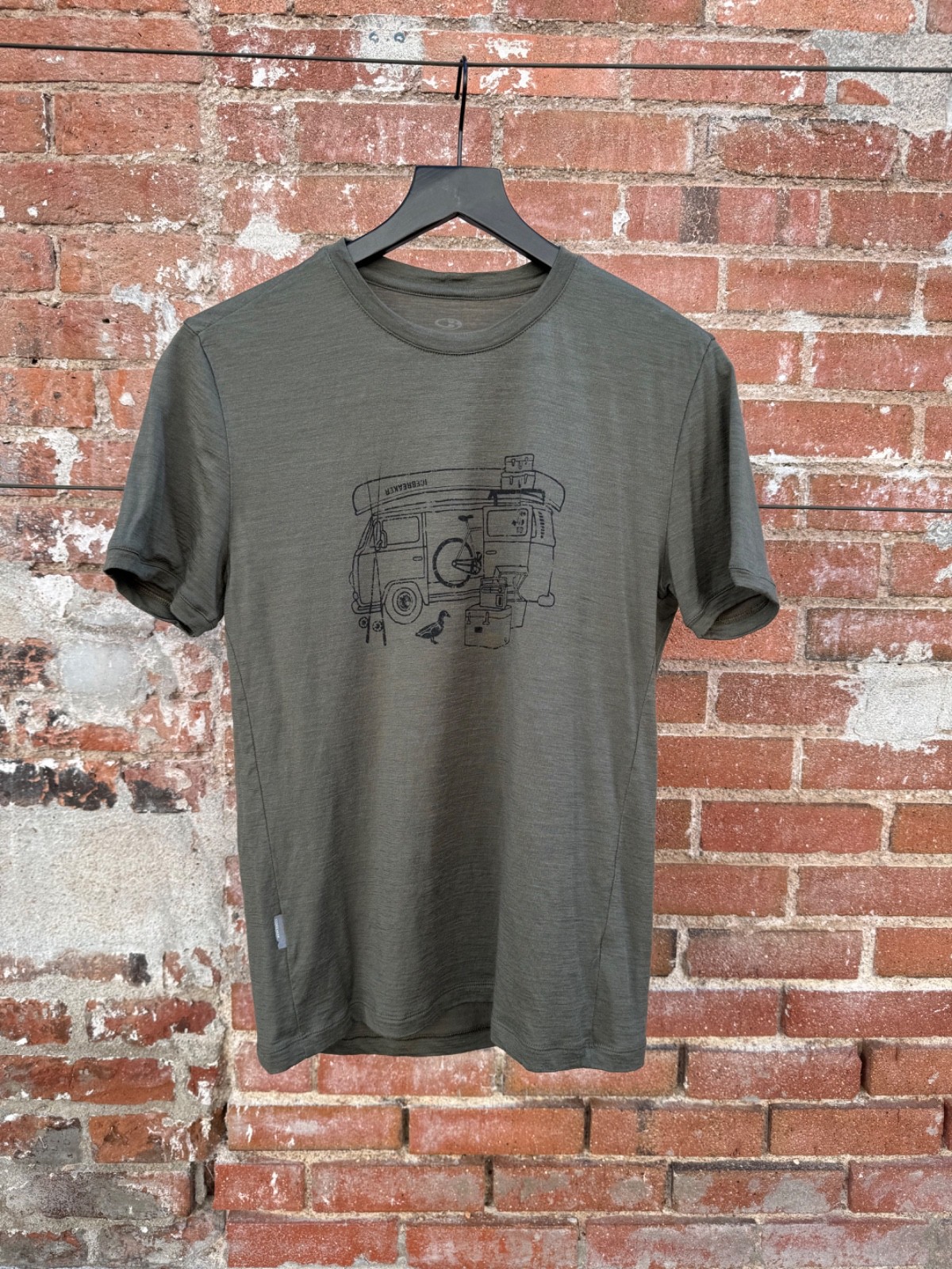 Icebreaker Merino T-Shirt Men\'s Small, Olive Green