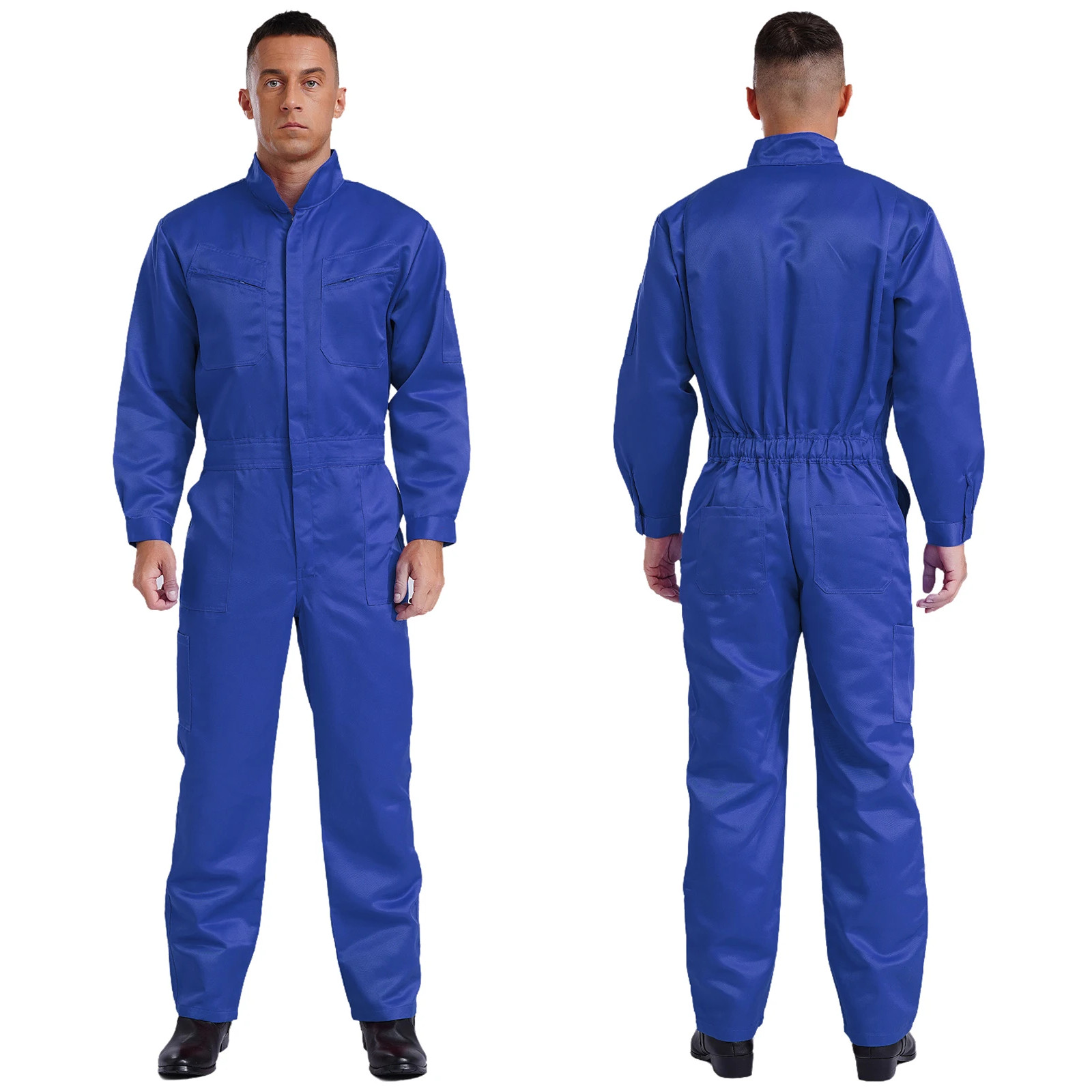 Men\'s Coverall Long Sleeve Jumpsuit Mechanic Zipper Pockets Overalls Boiler suit Men\'s Coverall Long Sleeve Jumpsuit Mechanic Zipper Pockets Overalls Boiler suit